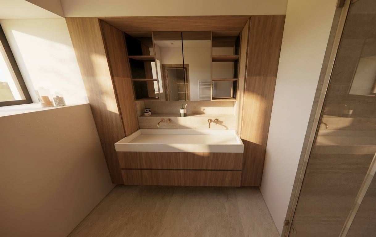 Rendu 3D - Salle de bains et double vasque